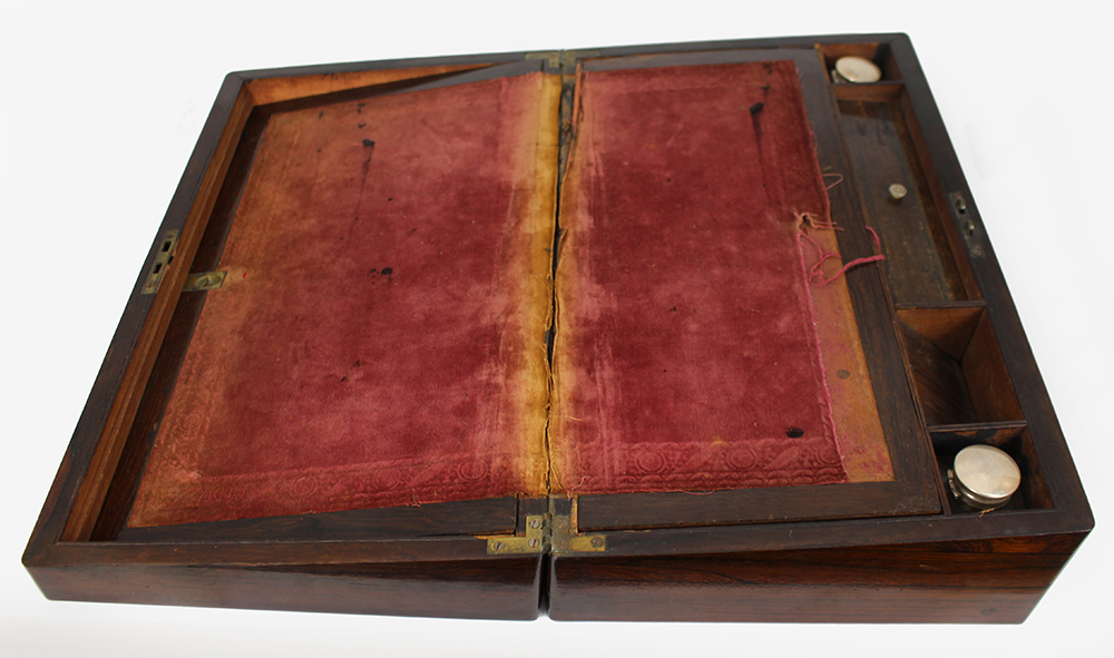 Antique Rosewood Writing Box - Image 5 of 7