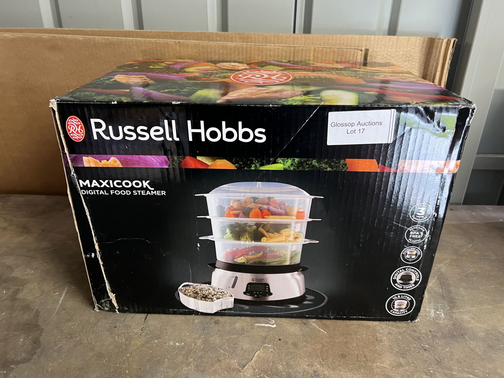 Russell Hobbs Maxicook 3 Tier Digital Food Steamer. RRP £49.99 - GRADE U