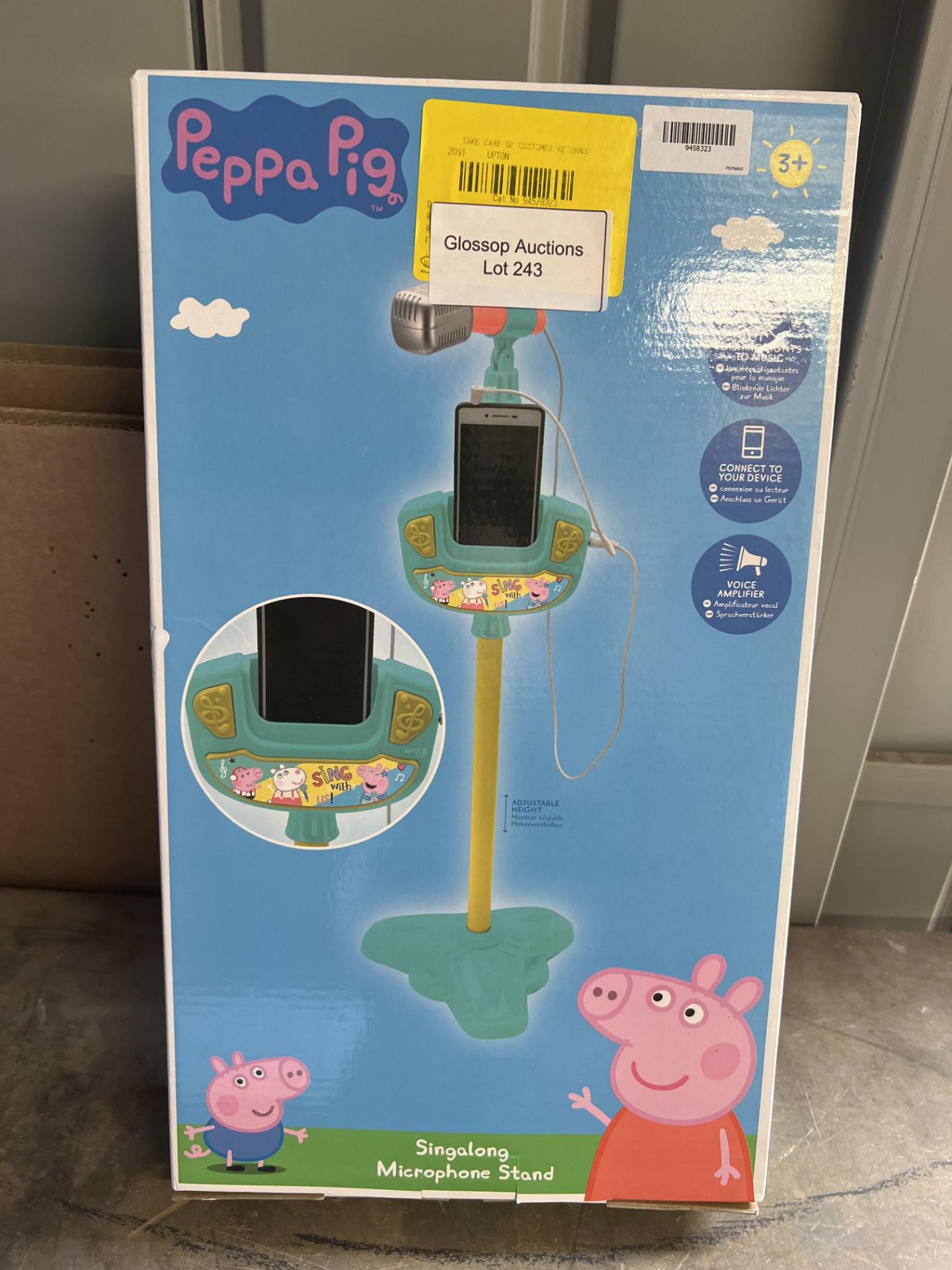 Peppa Pig Moulded Microphone Stand. RRP £29.99 - Grade U