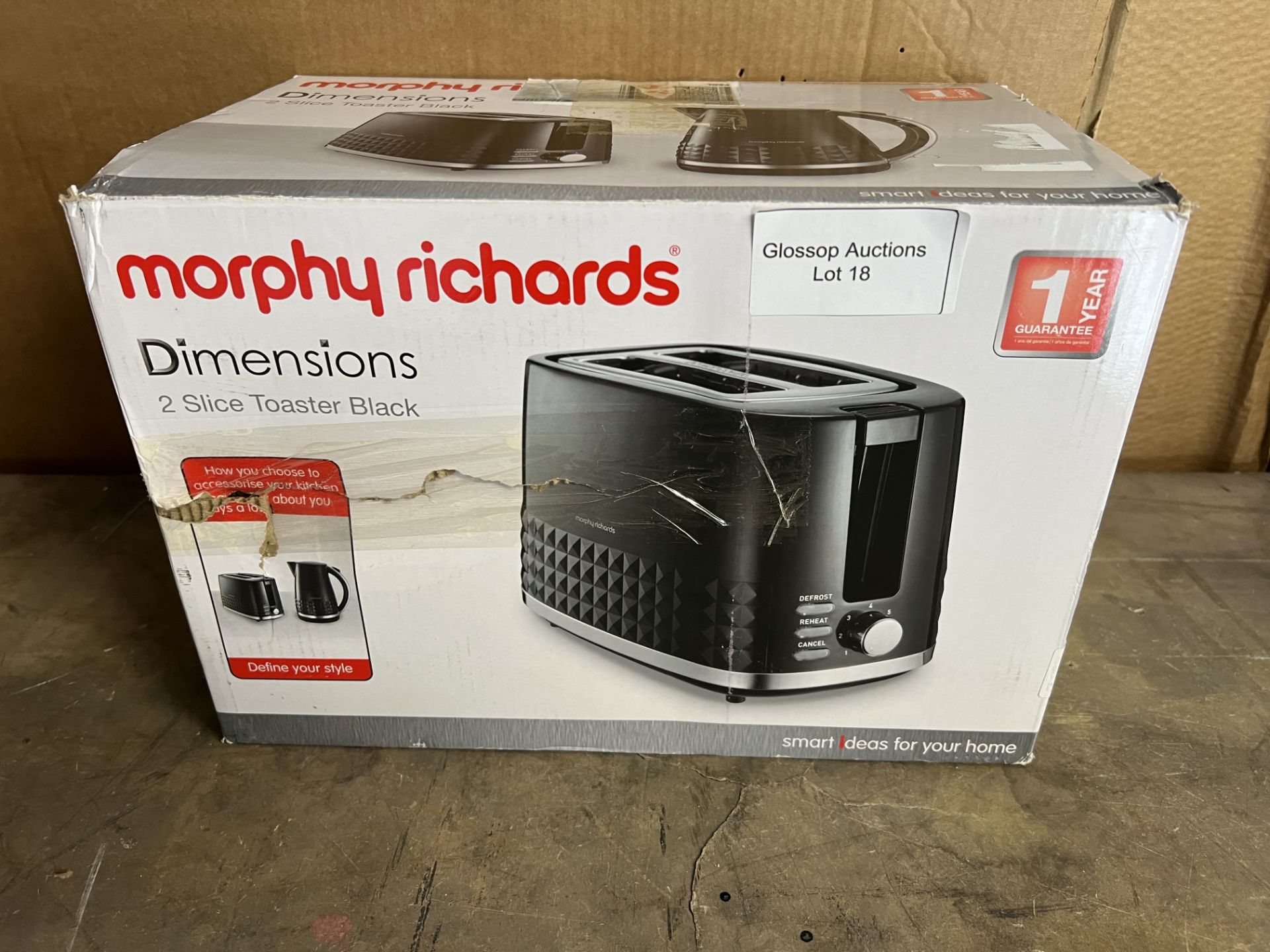 Morphy Richards Dimensions 2 Slice Toaster. RRP £34.99 - GRADE U