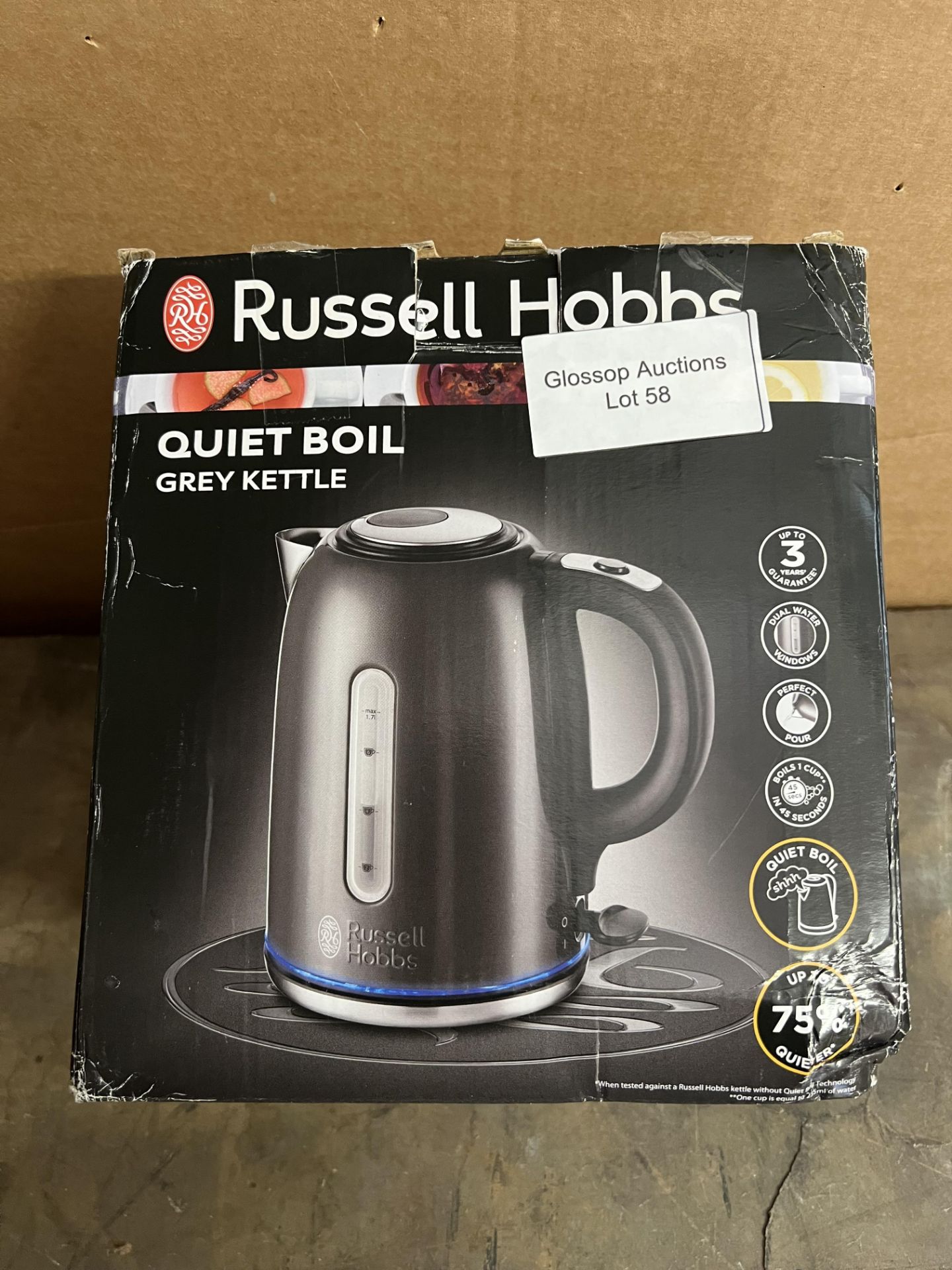 Russell Hobbs Quiet Boil Kettle. RRP £39.99 - GRADE U