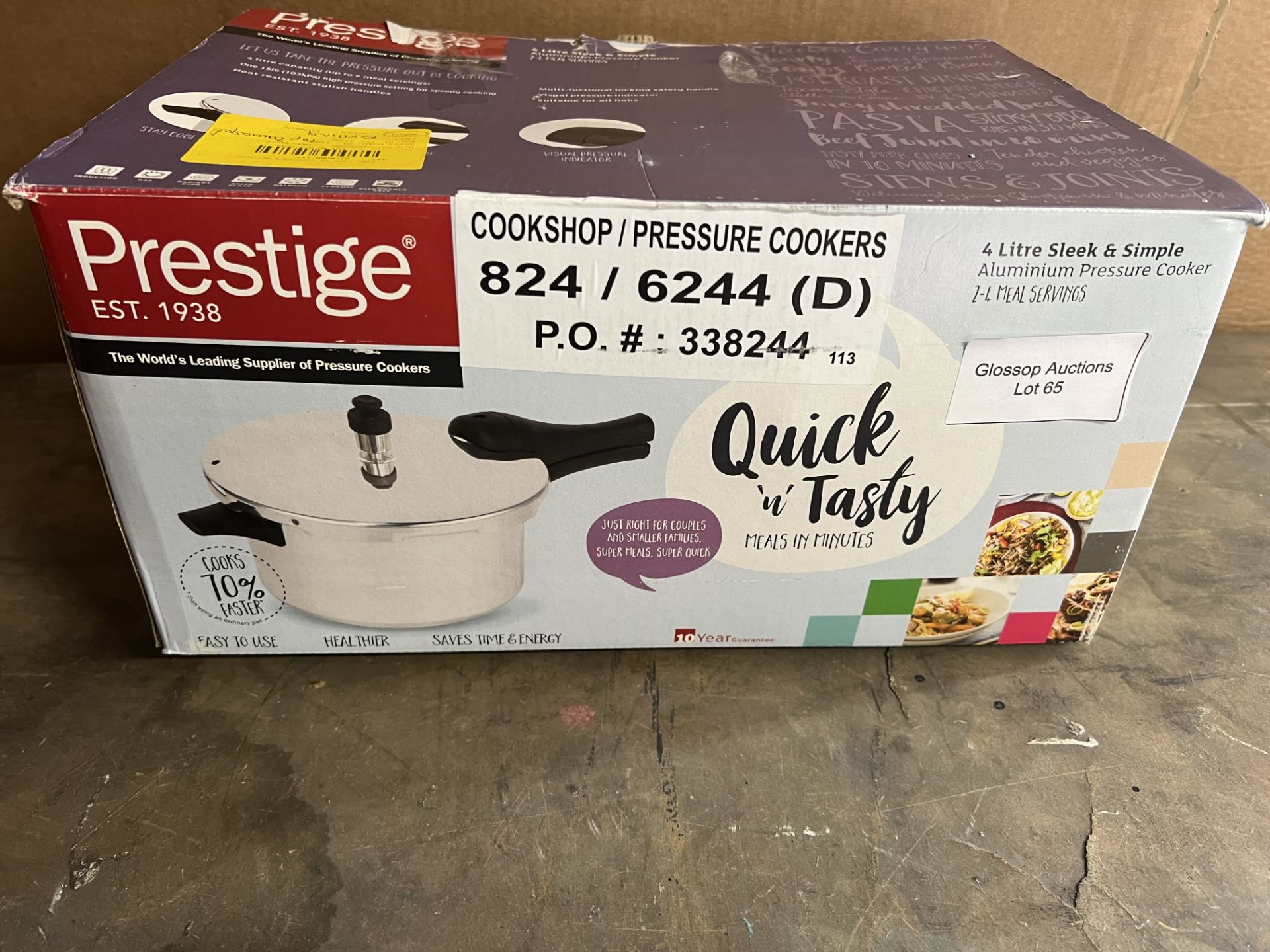 Prestige 4 Litre Aluminium Pressure Cooker. RRP £40.00 - GRADE U