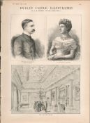 Sketches Of Ireland Dublin Castle 4-Page 1888 Antique Supplement