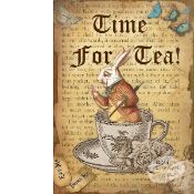 Alice In Wonderland Large Metal Sign " Time For Tea"