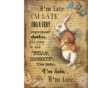 Alice In Wonderland Large Metal Sign " The White Rabbit"