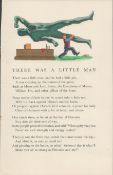 Double Sided Guinness Print 1934 "There Was A Little Man"A Genuine Double Sided Lithographed