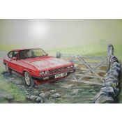 Ford Capri 1970's Iconic British Classic Metal Wall Art