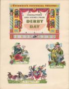 Double Sided Guinness Illustration Page 1951 Epsom "Derby Day"A Genuine Double Sided Lithographed