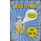 Traditional Sweet Shop Favourites "Sherbet Lemons" Metal Wall Art