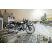 Iconic British Motorbike Metal Sign "1950's Vincent Black Shadow"