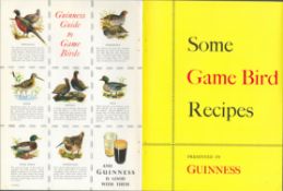 Double Sided Vintage 1961 Guinness Print 'Game Bird Recipes"Double Sided 1961 Guinness Advertisement