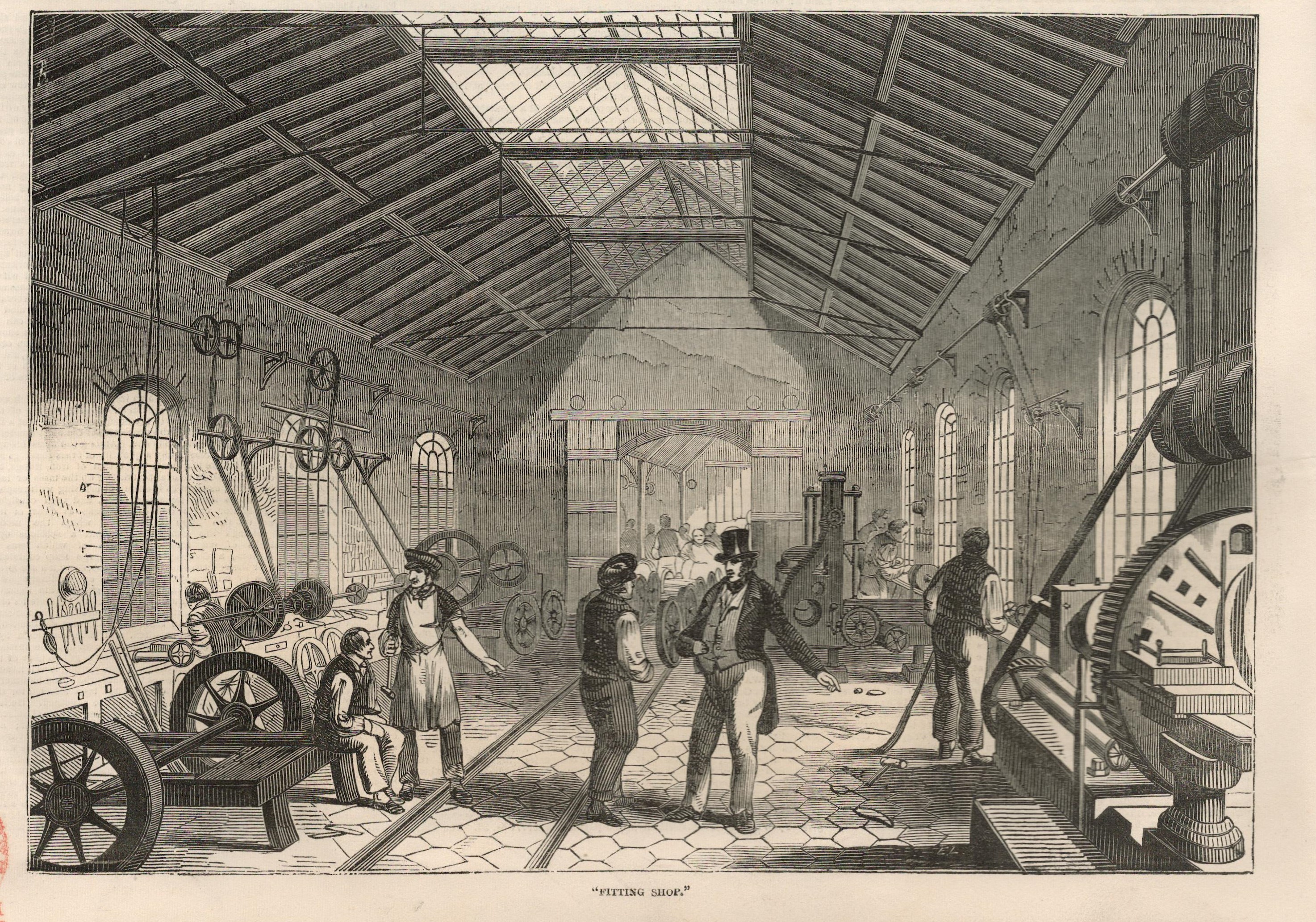 1849 Victorian Railway Engine Works at Crewe Junction Newspaper. - Image 4 of 7