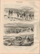 Grouse Shooting In The Highlands Victorian 1878 Antique Newspaper