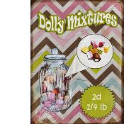 Traditional Sweet Shop Favourites "Dolly Mixtures" Metal Wall Art