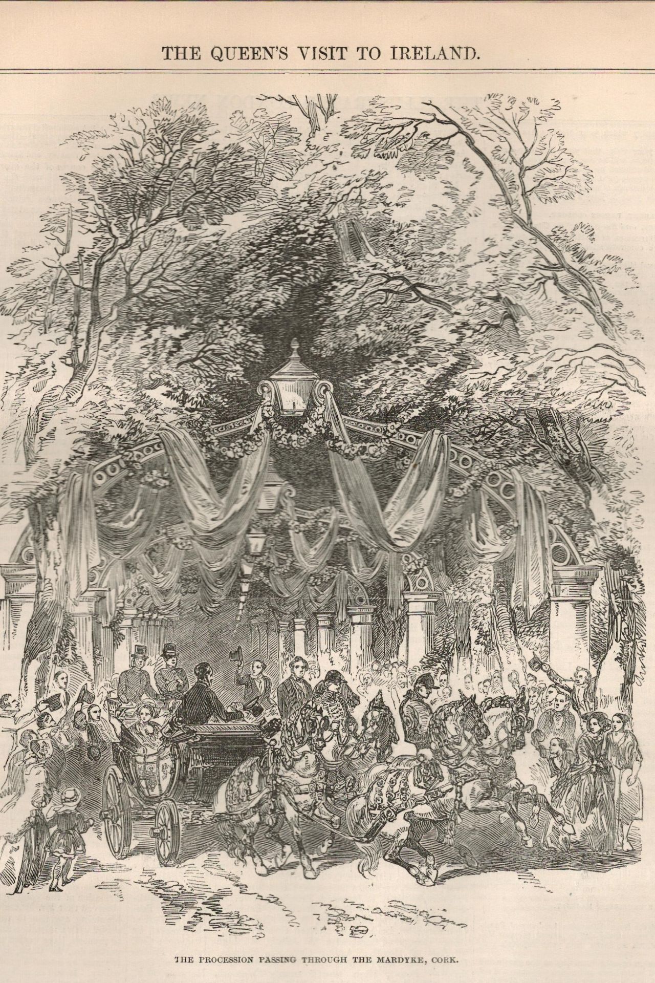 Irish Famine 1849 Queen Victoria Visit to Ireland Antique Newspaper - Image 4 of 9