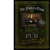 Irish Pub Sign "The Fiddlers Elbow" Vintage Style Metal Wall Art.