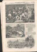 1849 Start Of The Hunting Season Antique Newspaper