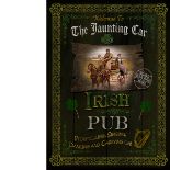 Irish Pub Sign "The Jaunting Car" Vintage Style Metal Wall Art.