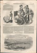 Opening Lancaster - Poulton le Sands Antique 1849 Newspaper