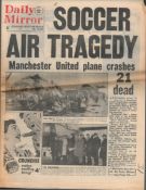 Manchester United Munich 1958 Original Daily Mirror Newspaper