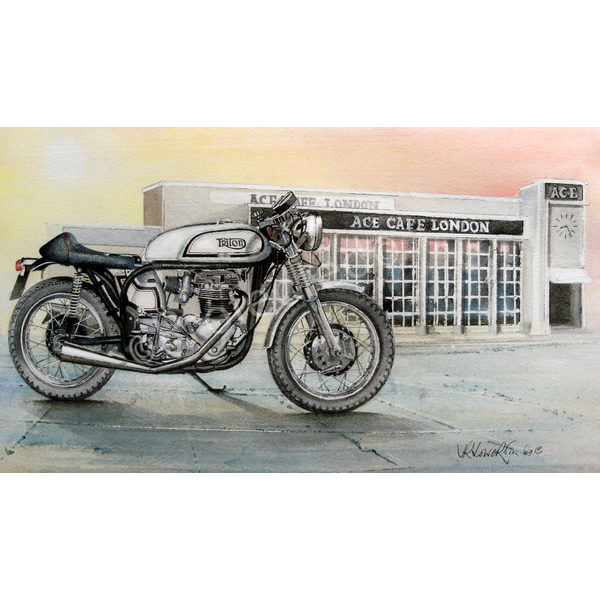 Ace CafŽ Triton, Norton Triumph Motorbike Legend Metal Sign