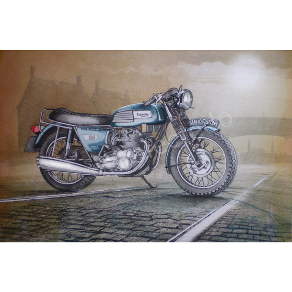 Triumph Trident T 150 Vintage Motorbike Metal Wall Art