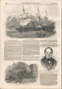 Wreck of The "Newcastle" Coast of Whitby 1849 Newspaper