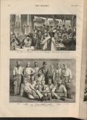 Australia Team Inaugural Cricket Tour Of England 1878 Antique Newspaper