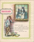 Double Sided Guinness Illustration Page 1951 "Love Forlorn Ballad"A Genuine Double Sided