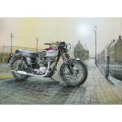 Triumph Bonneville T120 R Classic Motorbike Metal Wall Art