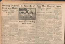 GAA Kerry V Meath 1939 All-Ireland Football Final Newspaper.