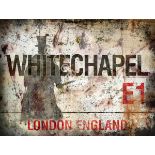 Jack The Ripper Whitechapel Street Sign Metal Wall Art