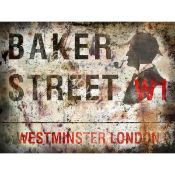 Sherlock Holmes Baker Street Sign Metal Wall Art