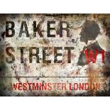 Sherlock Holmes Baker Street Sign Metal Wall Art