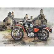 BSA Victor 500 Vintage Motorbike Metal Wall Art