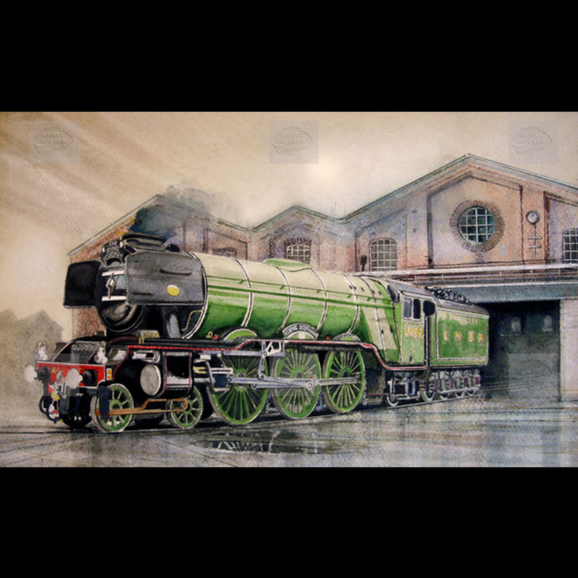 Classic Steam Train " The Flying Scotsman" Metal Wall Art