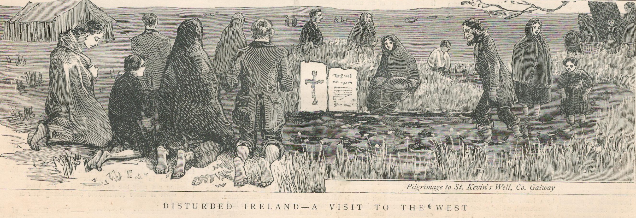 Pilgrimage to St Kevins Well Galway, Ballinasloe Fair 1887 Newspaper - Image 2 of 6