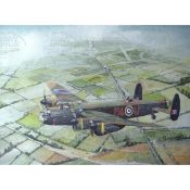 WW2 153 Squadron Lancaster In Flight Metal Wall Art