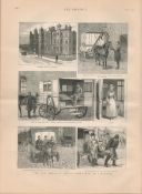 American Horse Ambulance Liverpool Antique 1886 Newspaper