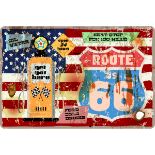 Route 66 America Highway last Stop Fuel Metal Wall Art