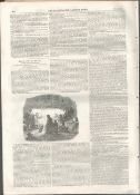 Legendary Irish Storyteller Entertains Antique 1850 Newspaper.