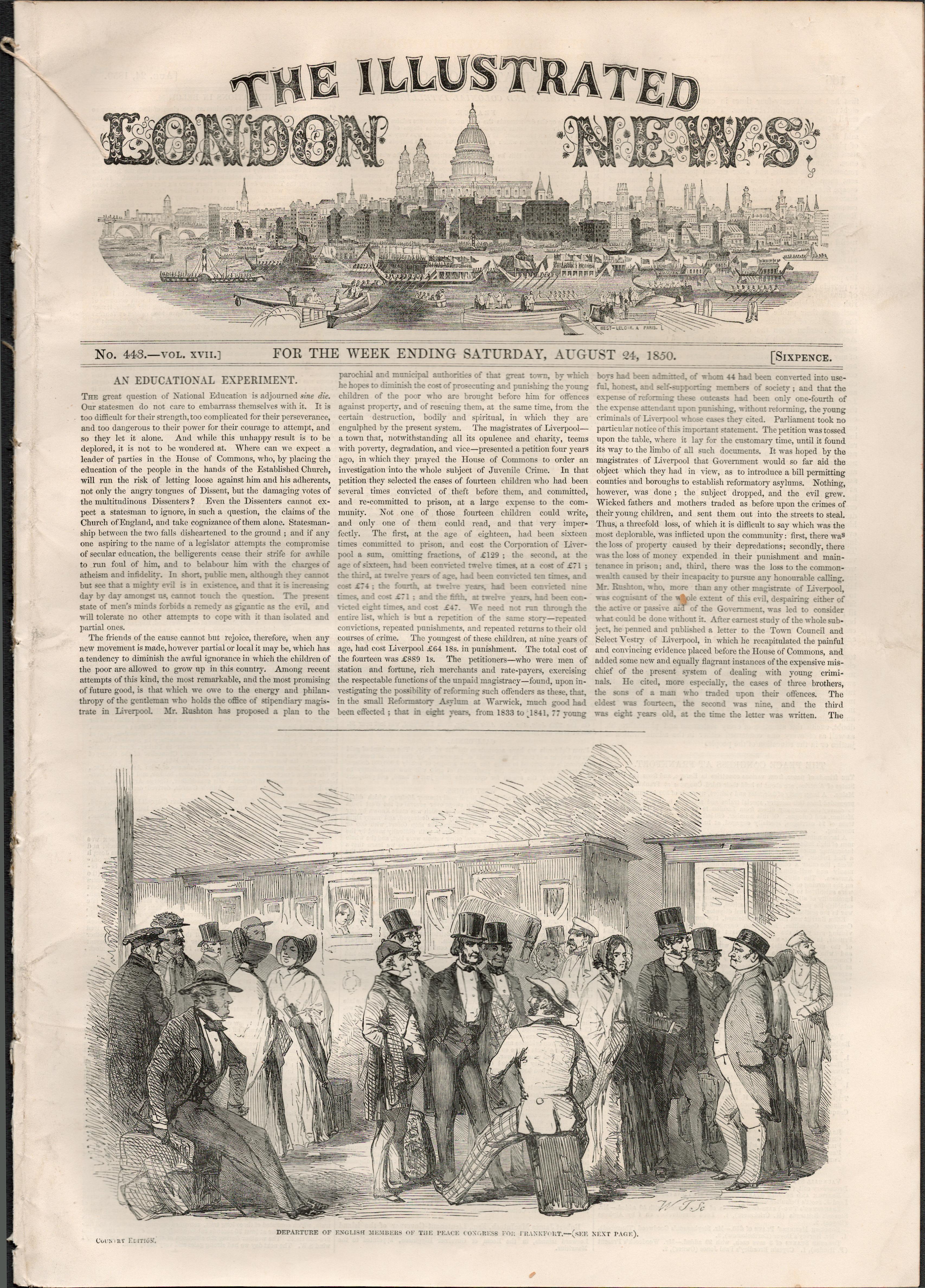 Visit To The Salt Mines Of Cheshire 1850 Antique Newspaper. - Image 5 of 5