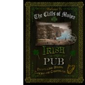 Irish Pub Sign "The Cliffs of Moher" Vintage Style Metal Wall Art