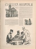 Antique 1888 Chelsea Pensioners & Hospital 4-Page Supplement