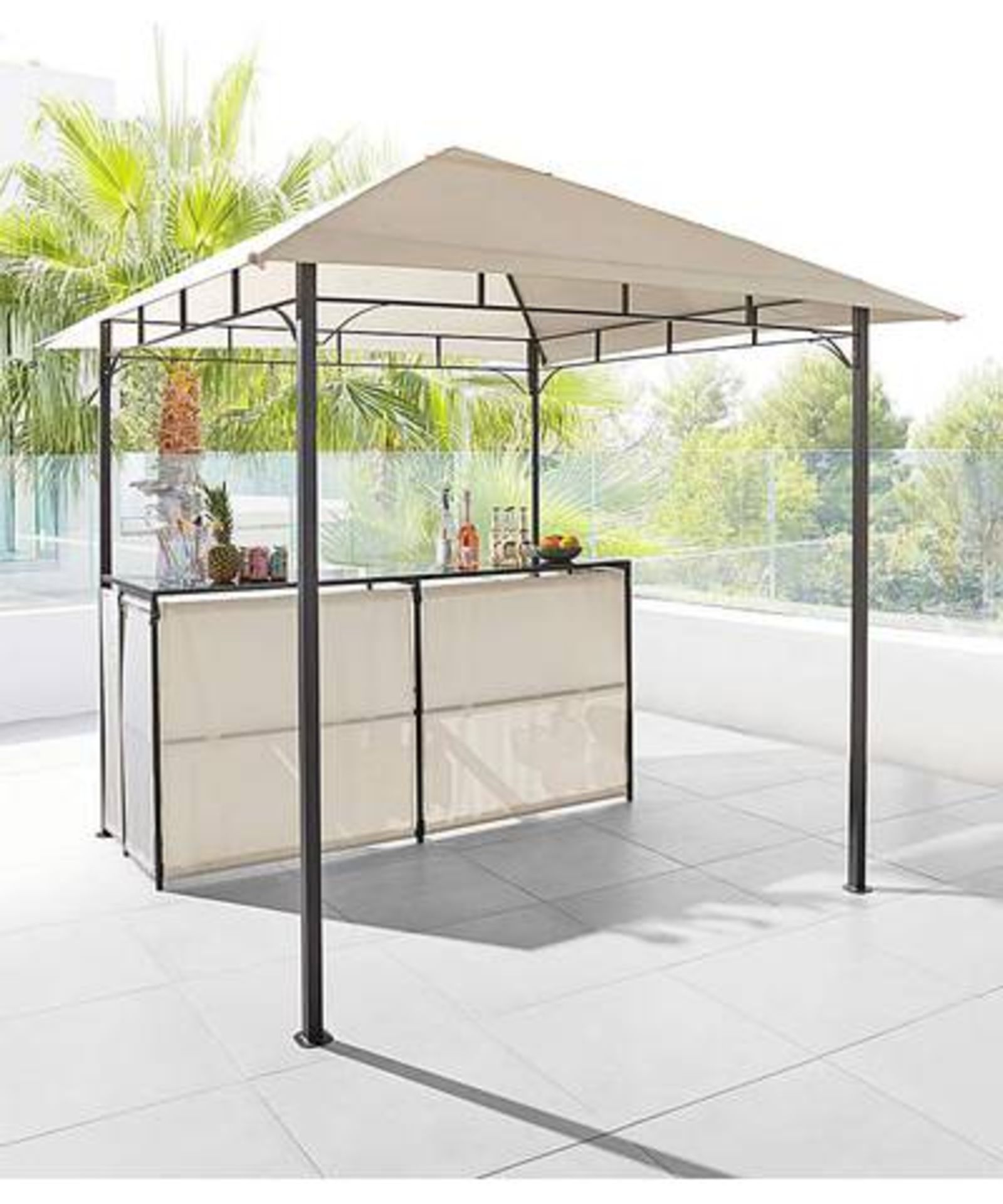 (P) RRP £209. BBQ & Bar Gazebo (ZM3864/01)