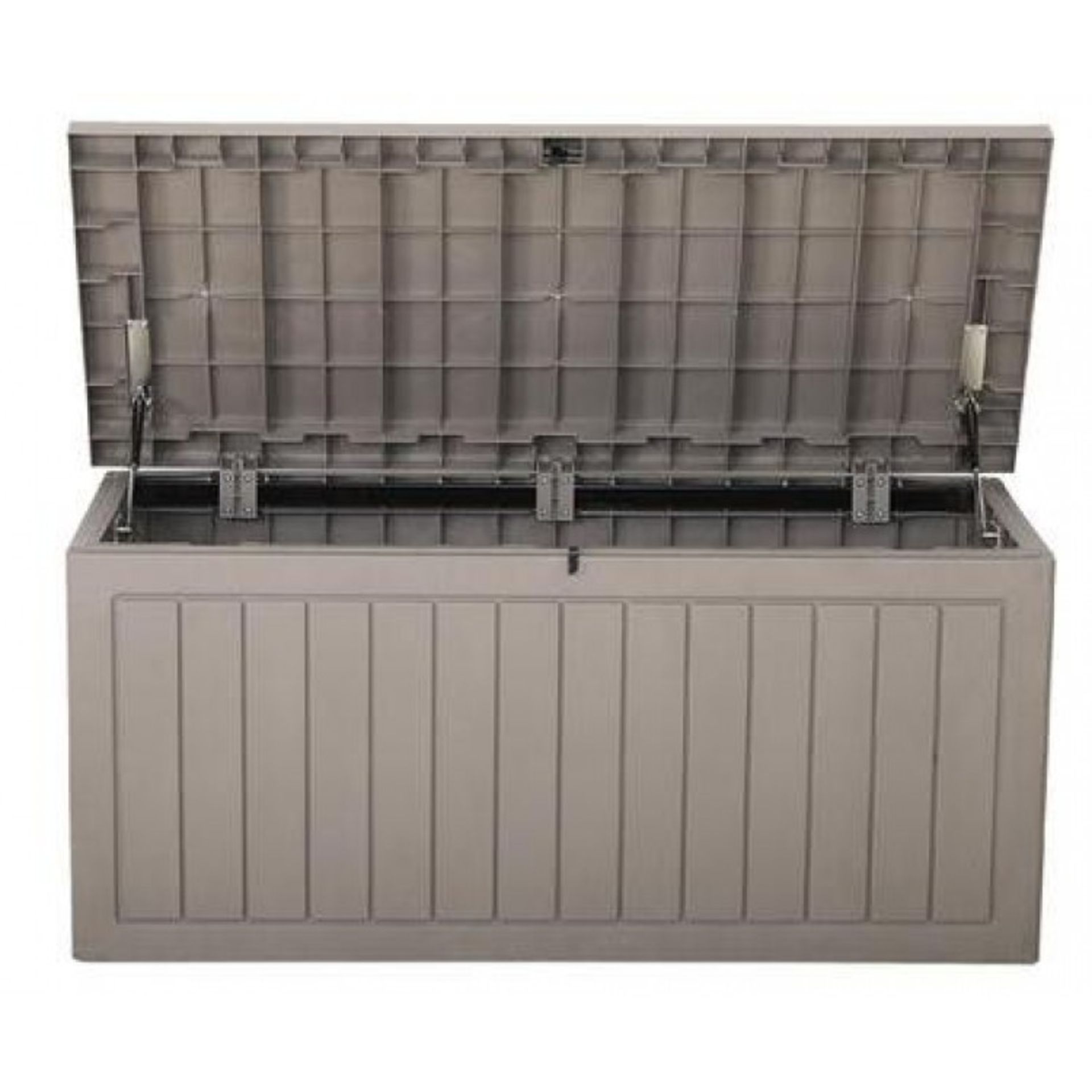 (5L) RRP £300. Royalcraft Deluxe Waterproof Storage Box With Double Gas Lift Grey. (A-SB285-GREY) . - Image 2 of 4