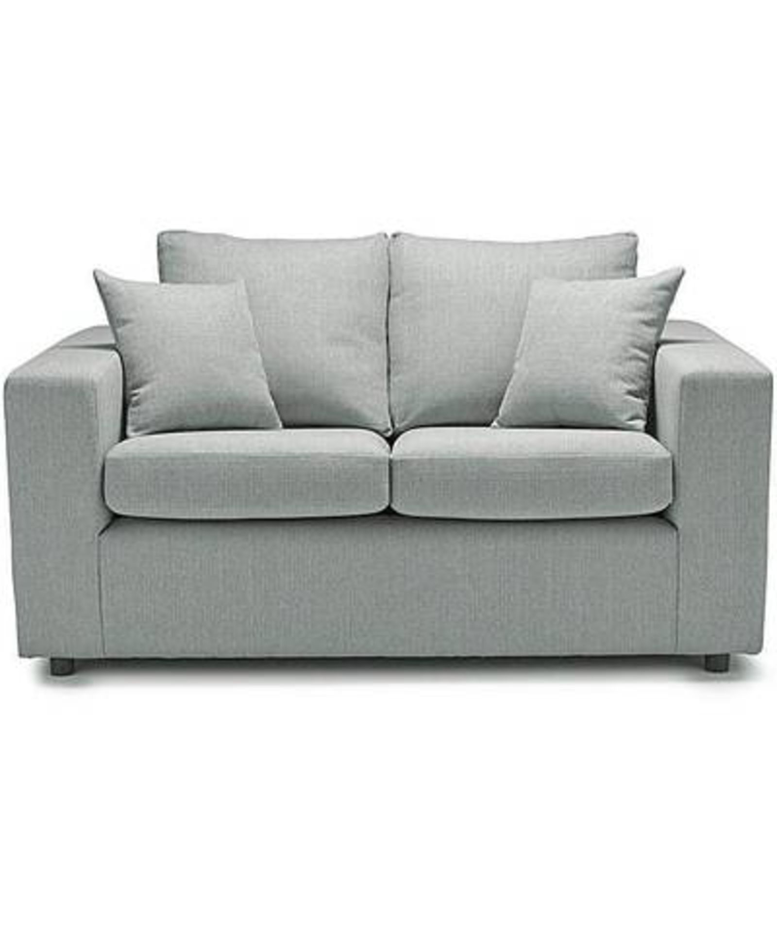 (P) RRP £251. Alicante 2 Seater Sofa Grey (QF2481/01). Approx W160x D83cm