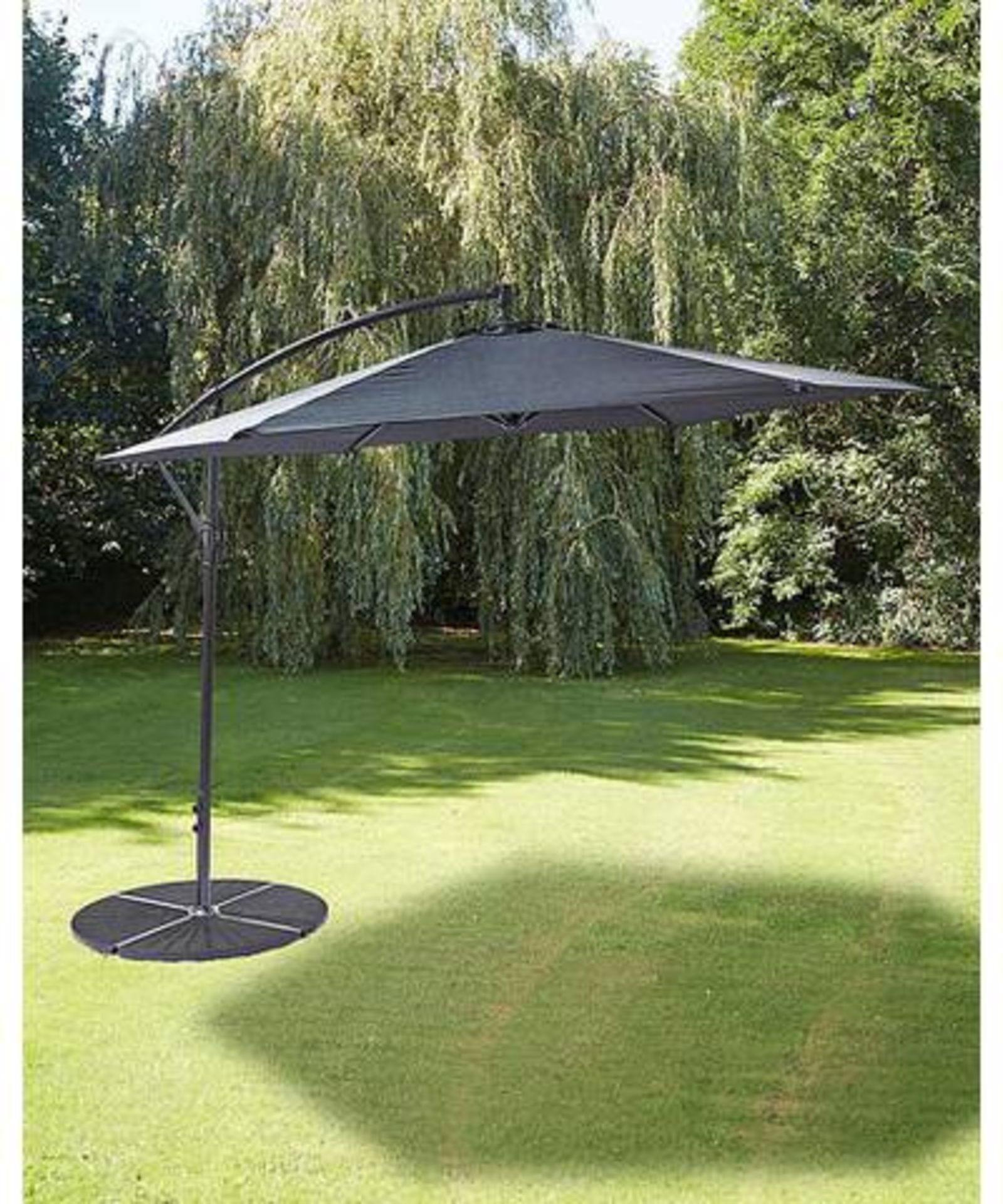 (R3) Lot RRP £218.00. 2x Elton Cantilever Parasol Grey (TA3511/01) RRP £109.00 Each. 1x Boxed /