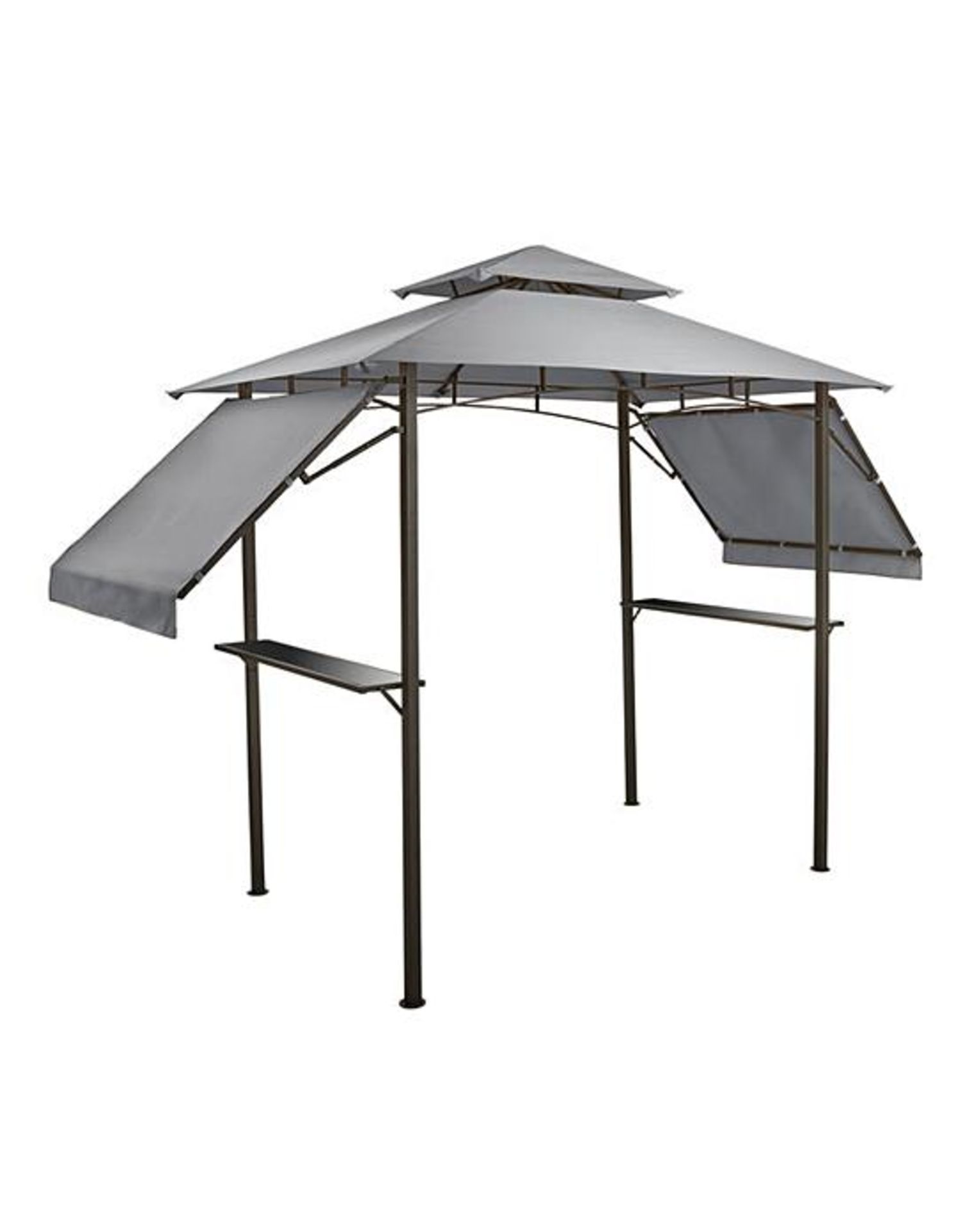 (P) RRP £169. BBQ Gazebo Grey (EK5244/01). H230 x W240 x D150cm.