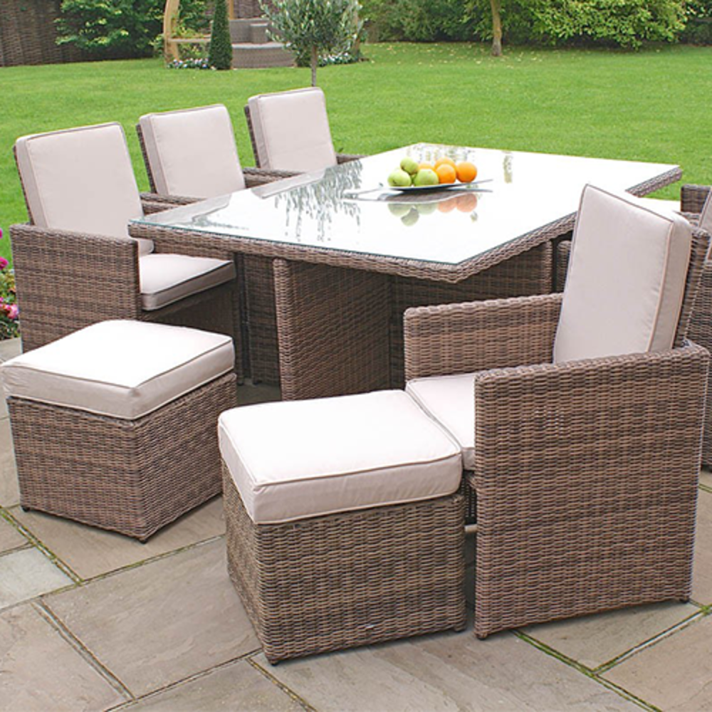 Brand New & Boxed Quality Assembled Outdoor Rattan Furniture Sets / Parasols Composite Decking Kits & Wood Embossed Composite Wall Cladding